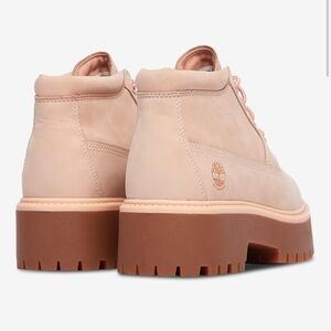 Timberland Women's Light Pink Lace-Up Boots